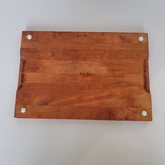 Vintage Baribo Maid Wood Charcuterie Cheese Board Entertaining Serveware Platter - Picture 6 of 8
